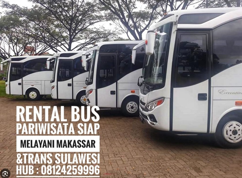 Harga sewa bus di kota Makassar terbukti